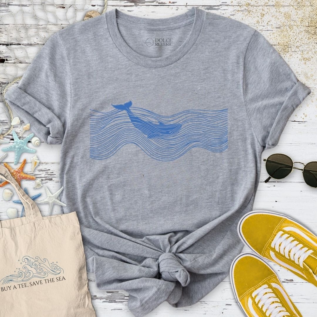 Swimming Whale T-Shirt Sport Grey / S
