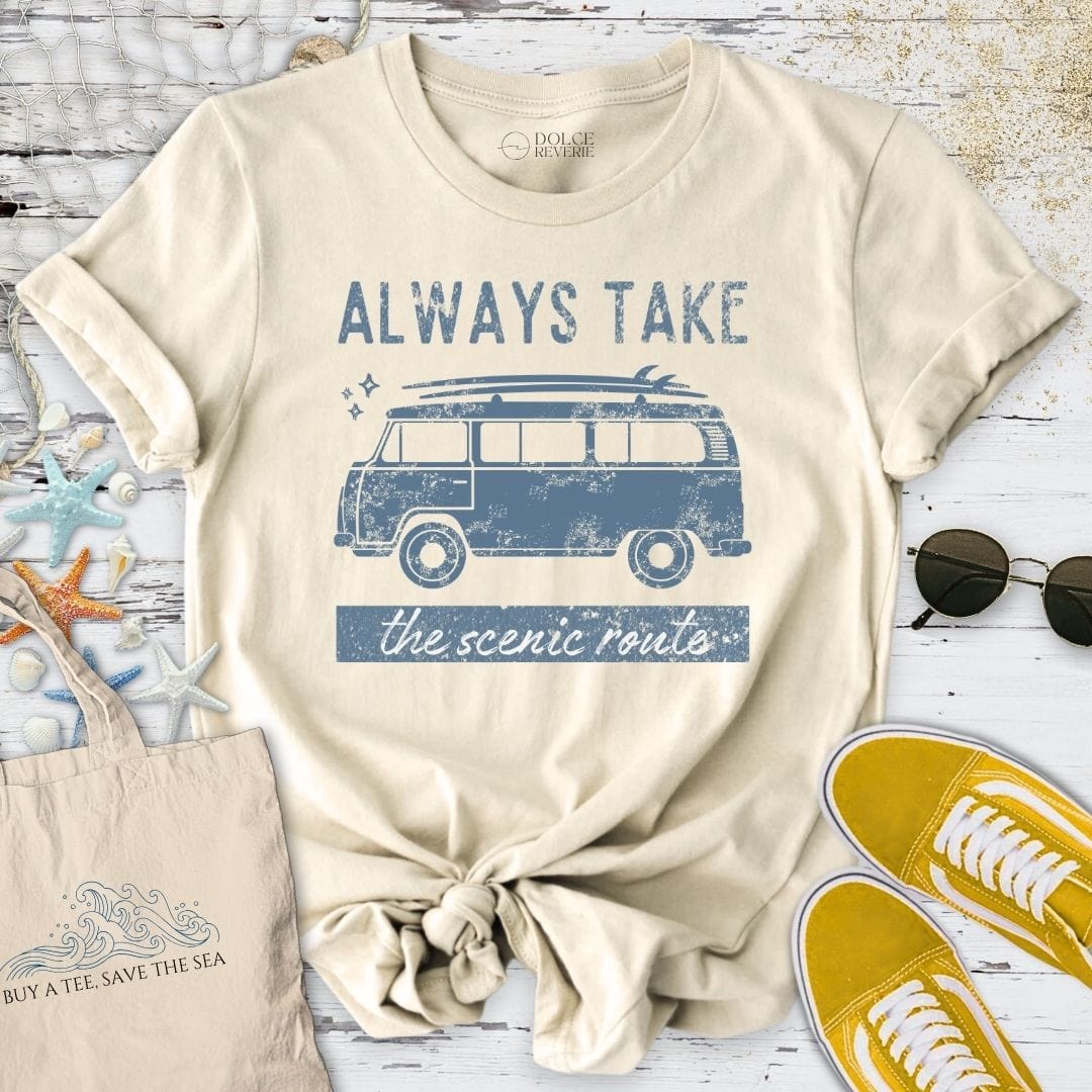 Take The Scenic Route T-Shirt Natural / S