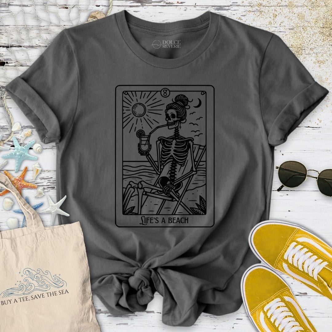 Tarot Beach T-Shirt Charcoal / S