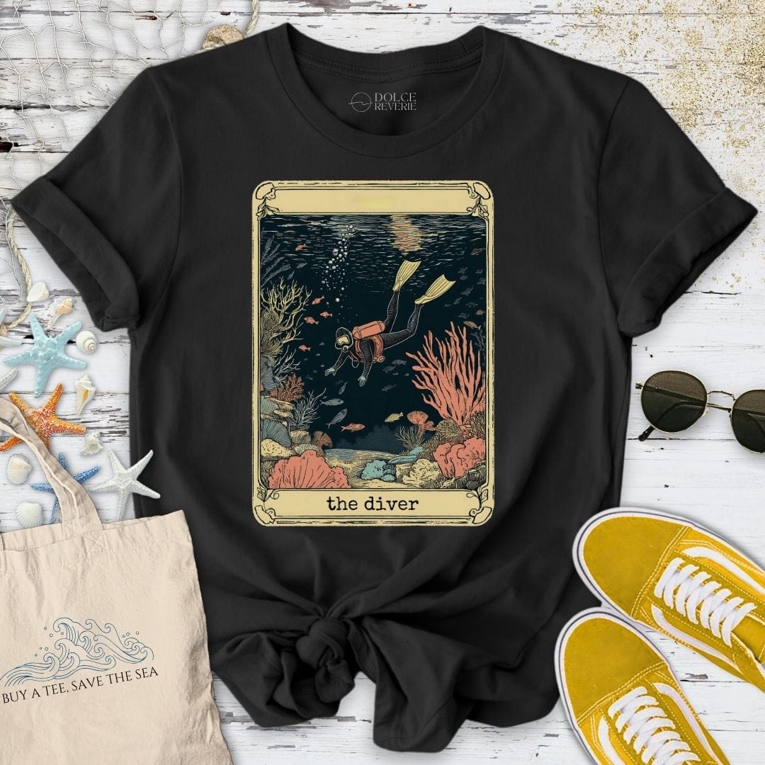 The Diver Tarot T-Shirt Black / S