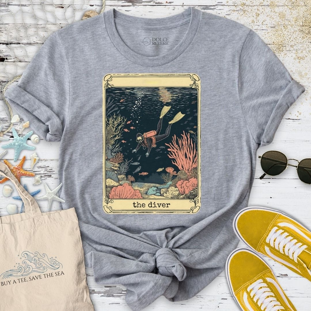 The Diver Tarot T-Shirt Sport Grey / S