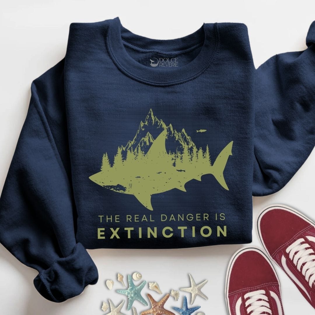 The Real Danger Is Extinction Sweatshirt S / Navy