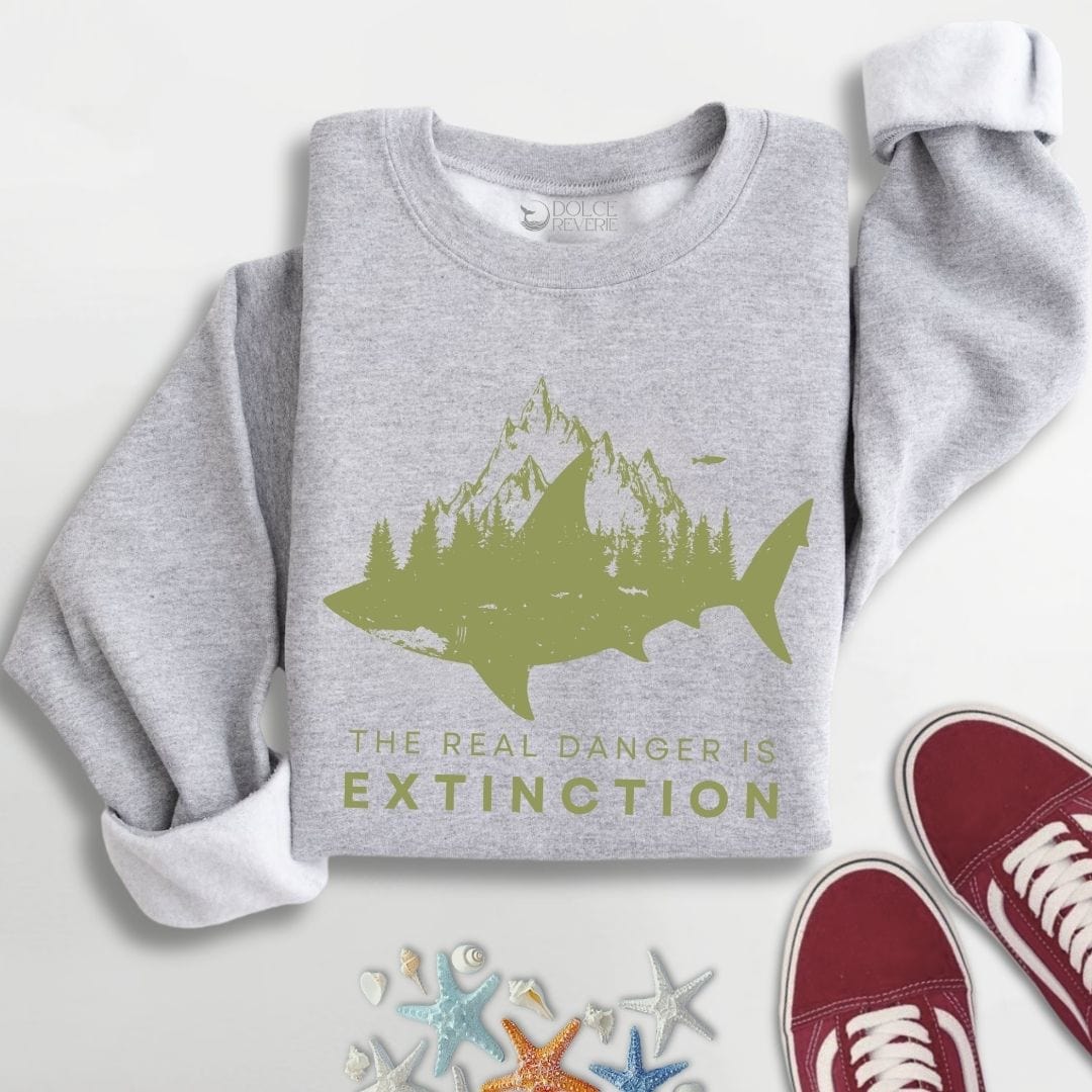 The Real Danger Is Extinction Sweatshirt S / Sport Grey