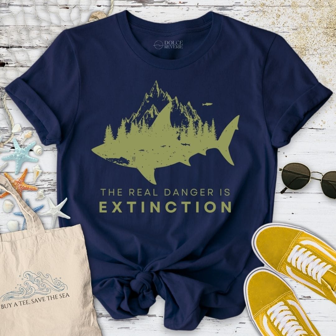 The Real Danger Is Extinction T-Shirt Navy / S