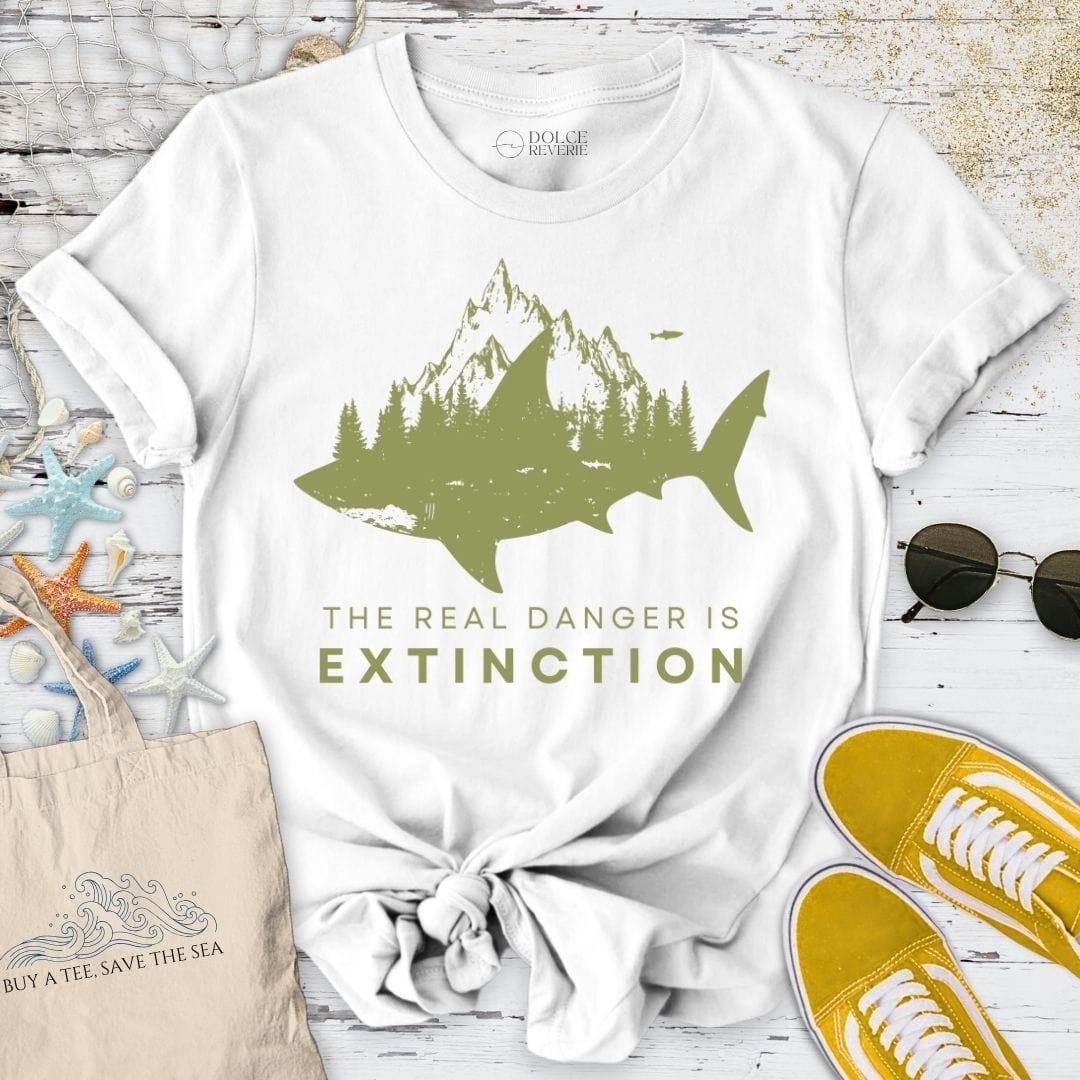 The Real Danger Is Extinction T-Shirt White / S