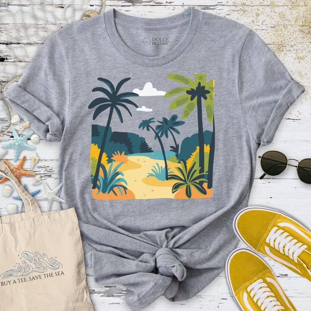 Tropical Exotic Landscape II T-Shirt Sport Grey / S
