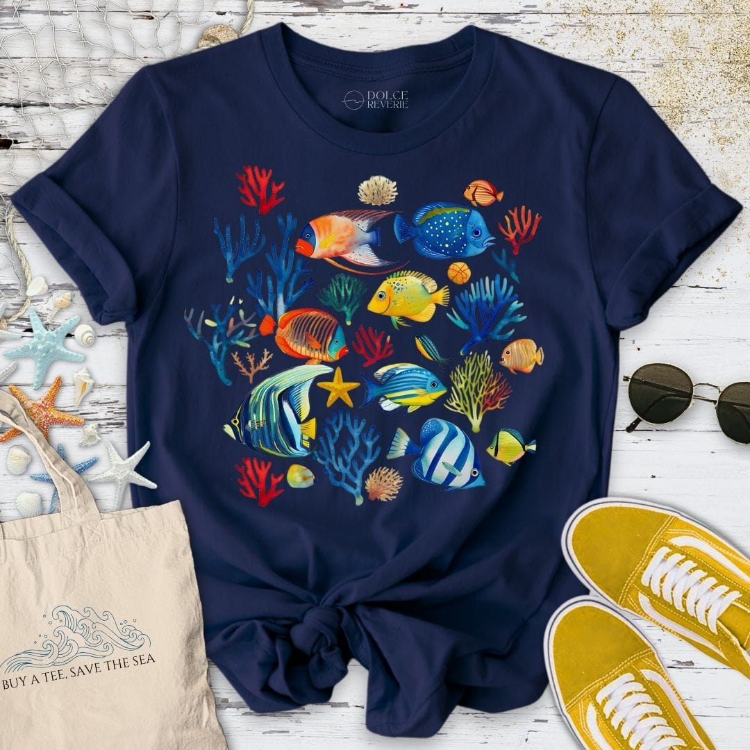 Tropical Fish T-Shirt Navy / S
