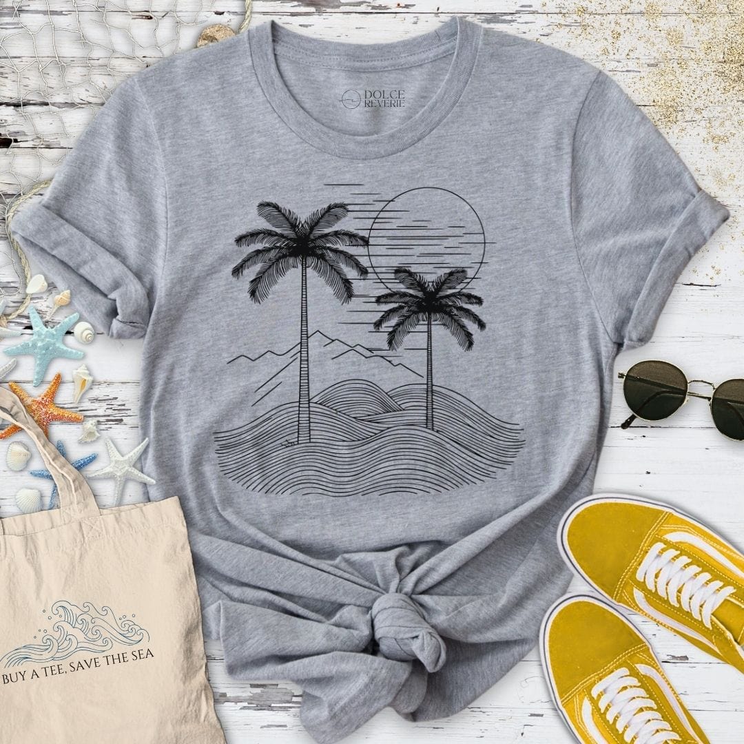 Tropical Line Art II T-Shirt Sport Grey / S