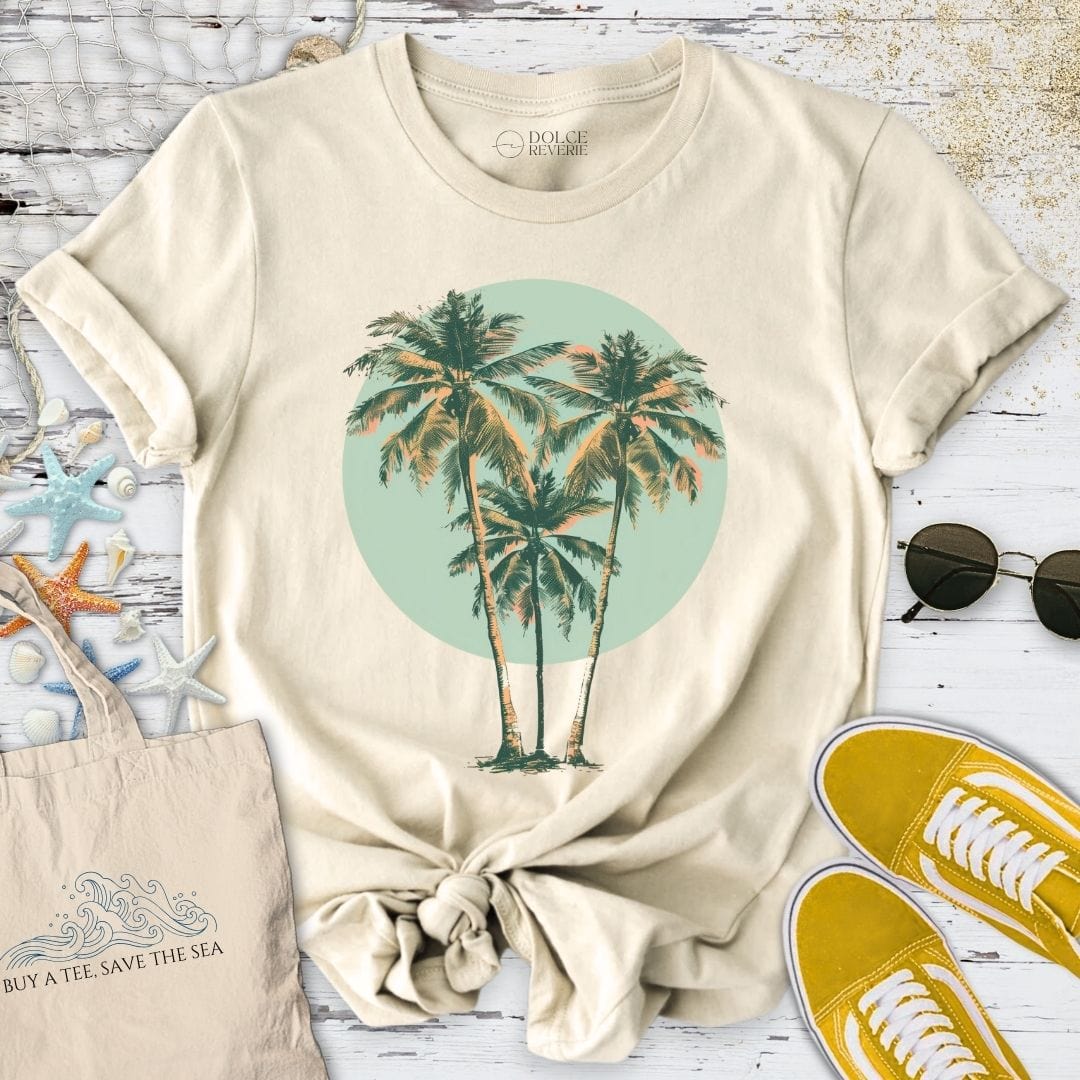 Tropical Palms T-Shirt Natural / S
