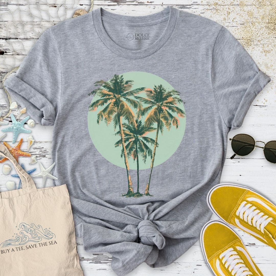 Tropical Palms T-Shirt Sport Grey / S
