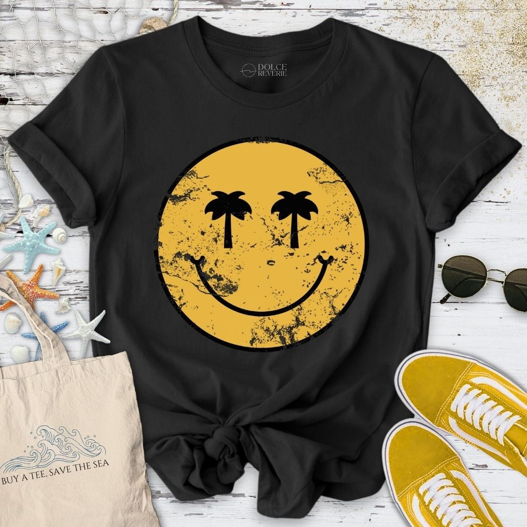 Tropical Smiley T-Shirt Black / S