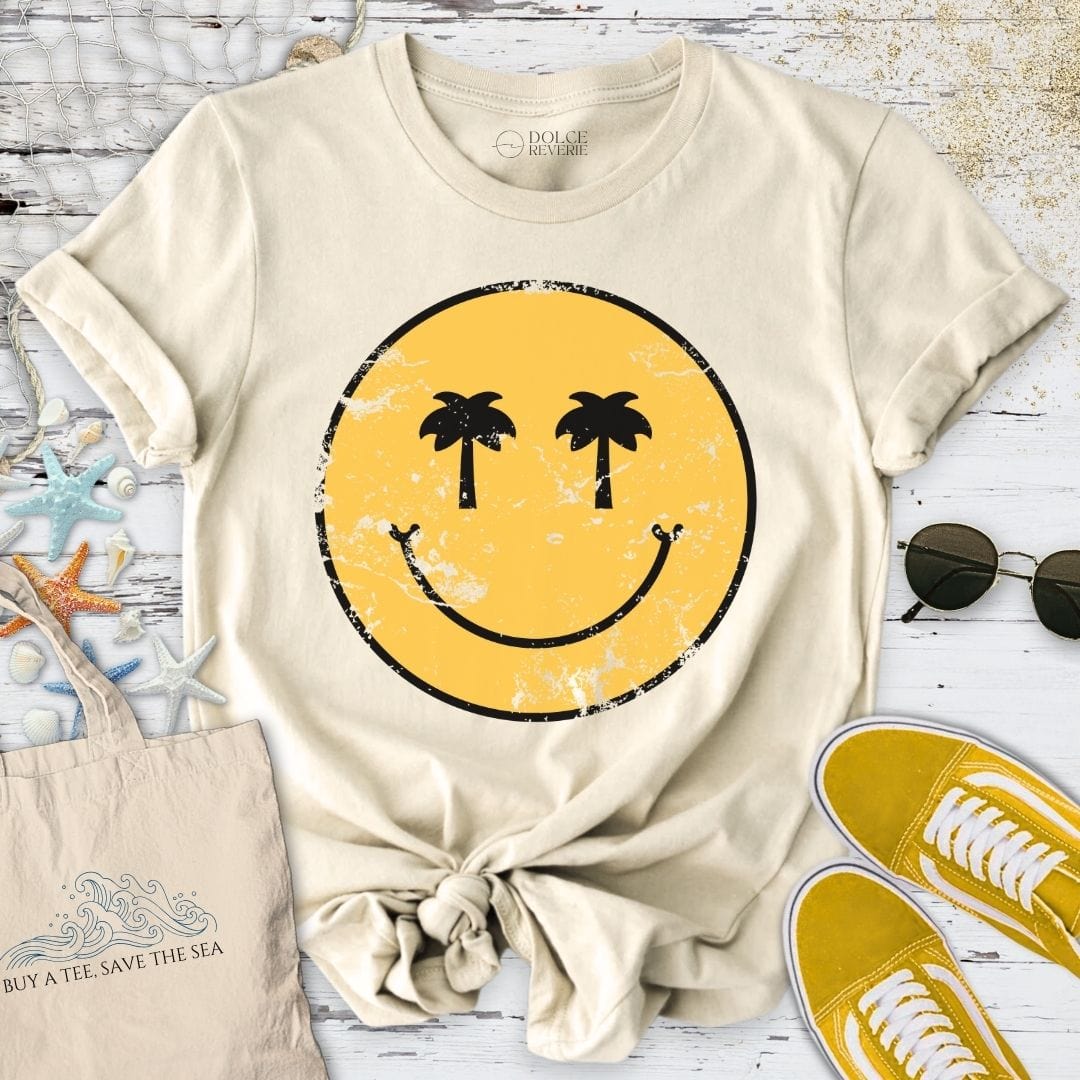 Tropical Smiley T-Shirt Natural / S