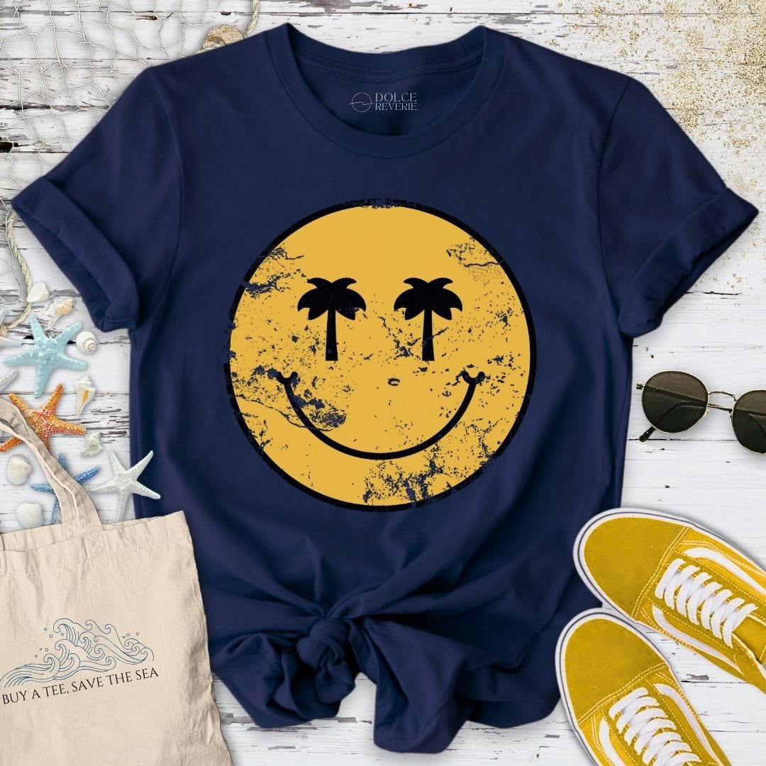 Tropical Smiley T-Shirt Navy / S