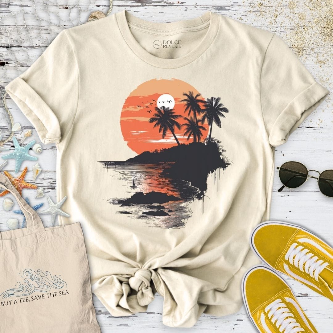 Tropical Sunset T-Shirt Natural / S