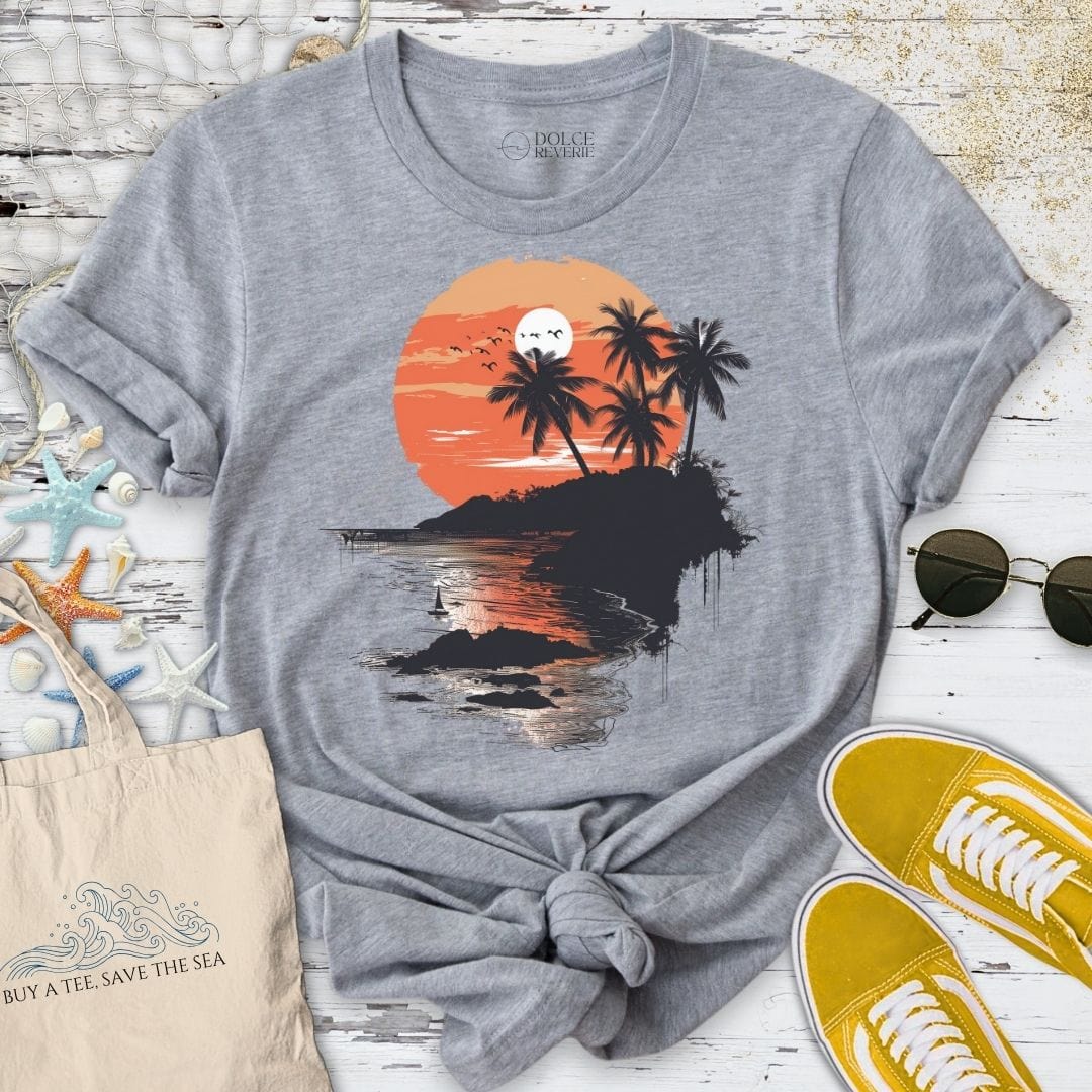 Tropical Sunset T-Shirt Sport Grey / S