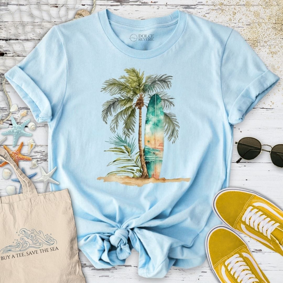 Tropical Surf T-Shirt Light Blue / S