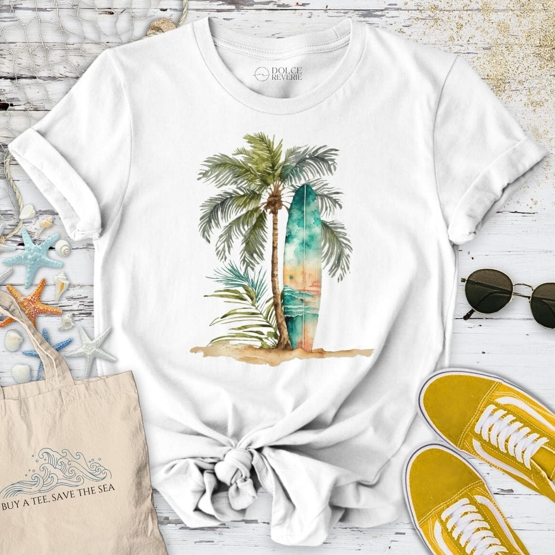 Tropical Surf T-Shirt White / S
