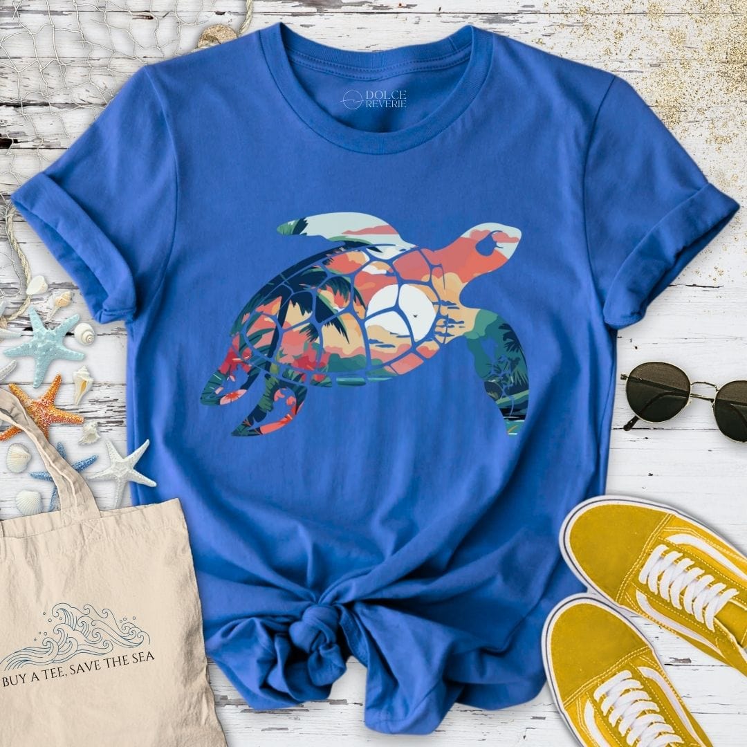 Tropical Turtle T-Shirt Royal / S