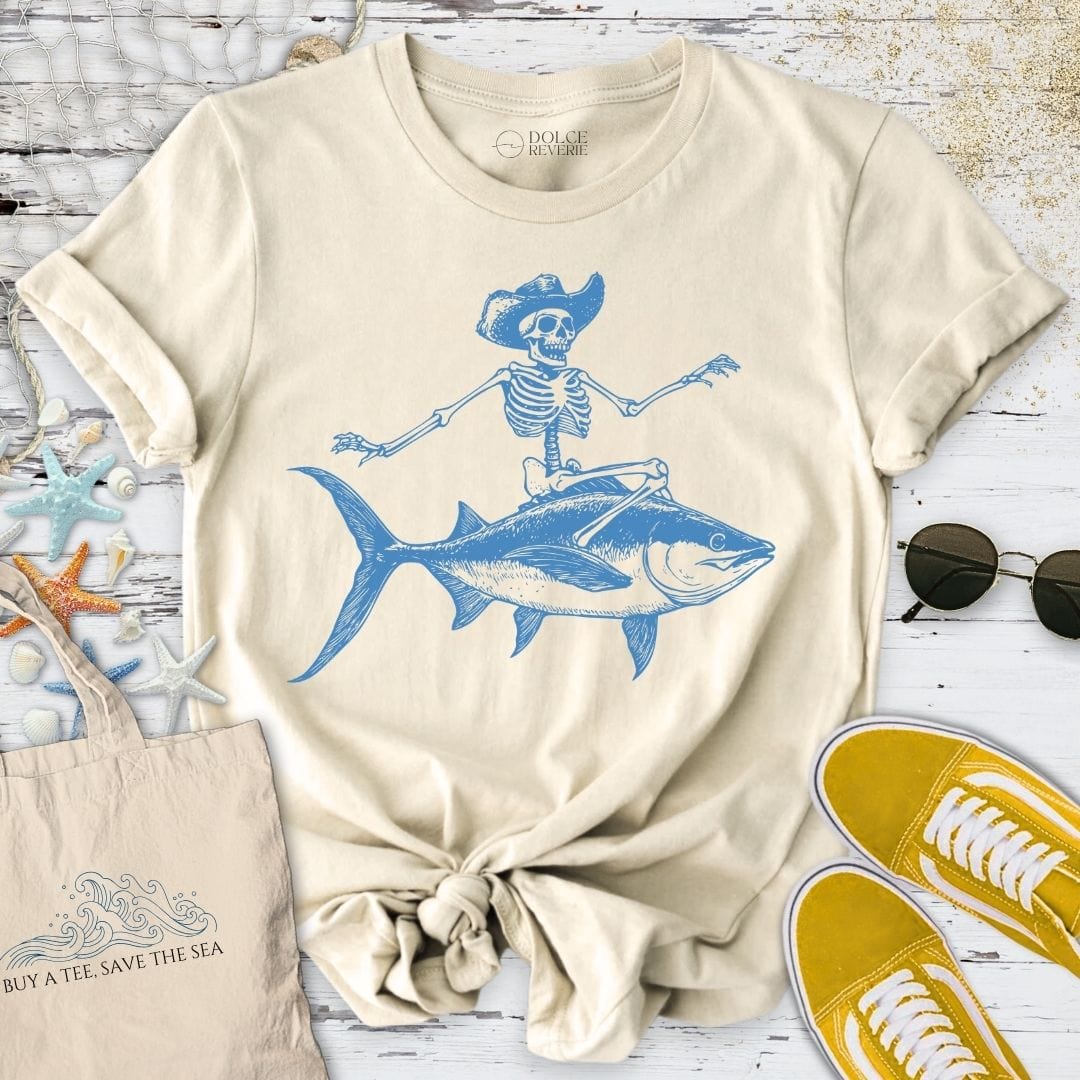 Tuna Rider Skeleton T-Shirt Natural / S