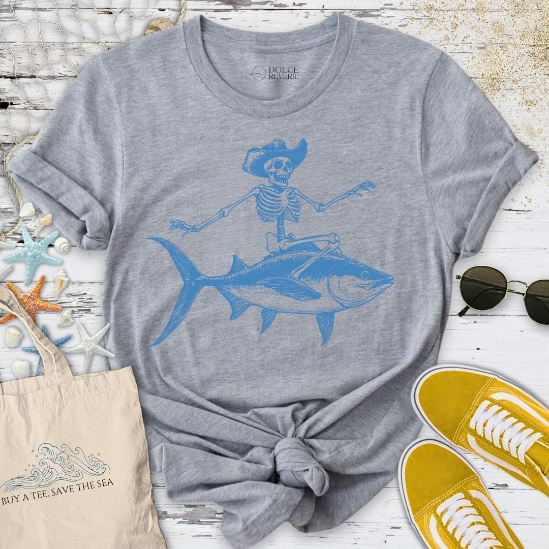 Tuna Rider Skeleton T-Shirt Sport Grey / S