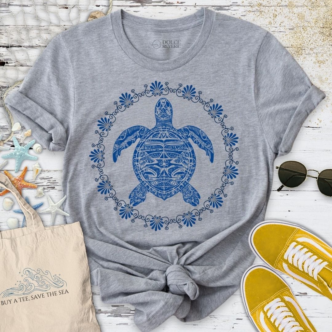 Turtle Mandala T-Shirt Sport Grey / S