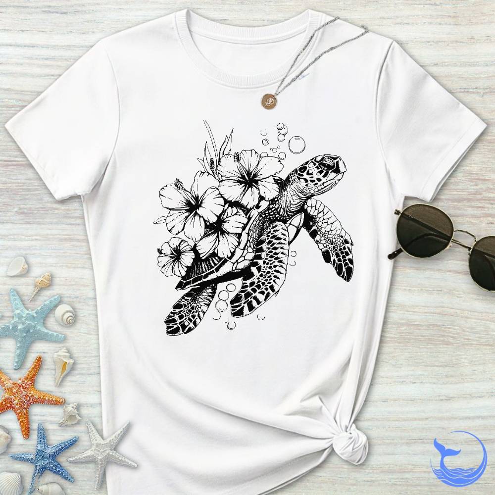 Turtle & Flowers Women's T-Shirt