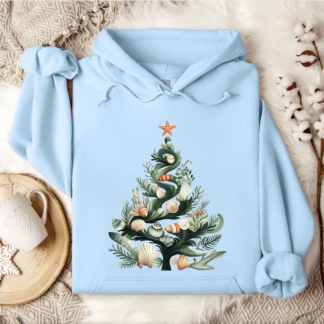 Underwater Christmas Hoodie Light Blue / S