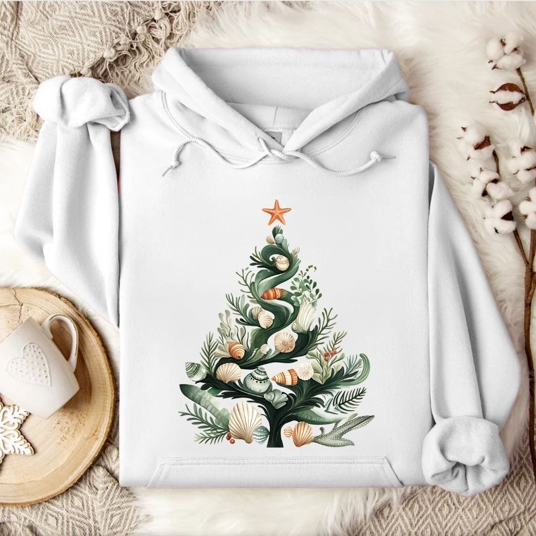 Underwater Christmas Hoodie White / S