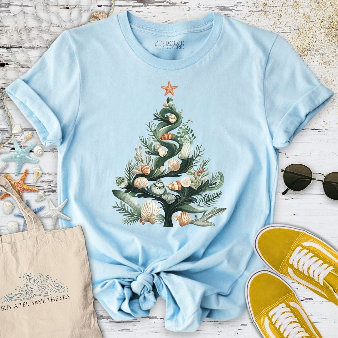 Underwater Christmas T-Shirt Light Blue / S