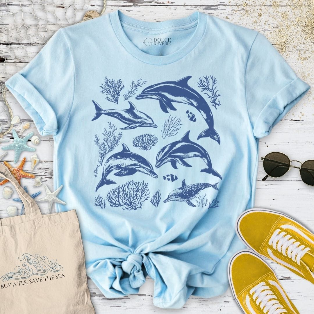 Vintage Dolphins T-Shirt Light Blue / S
