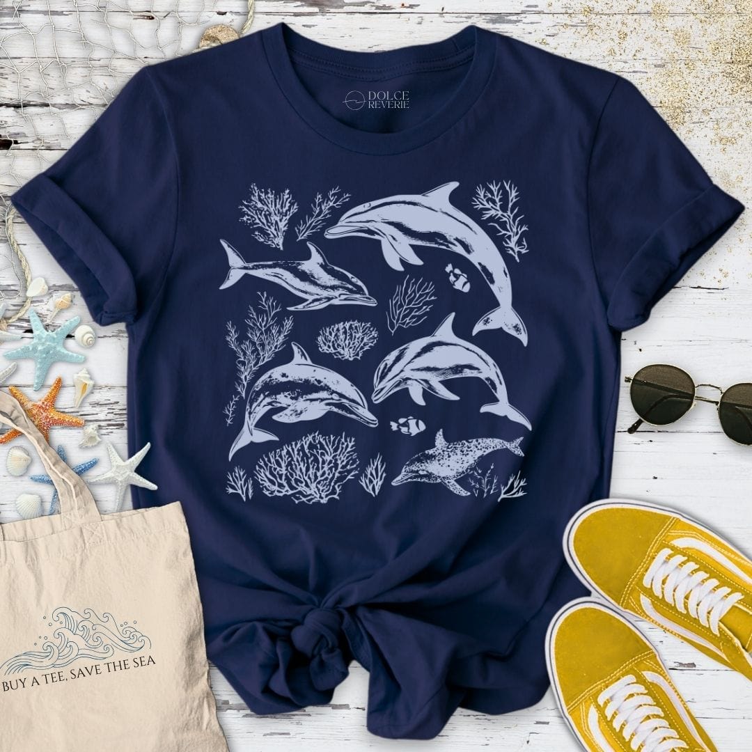 Vintage Dolphins T-Shirt Navy / S