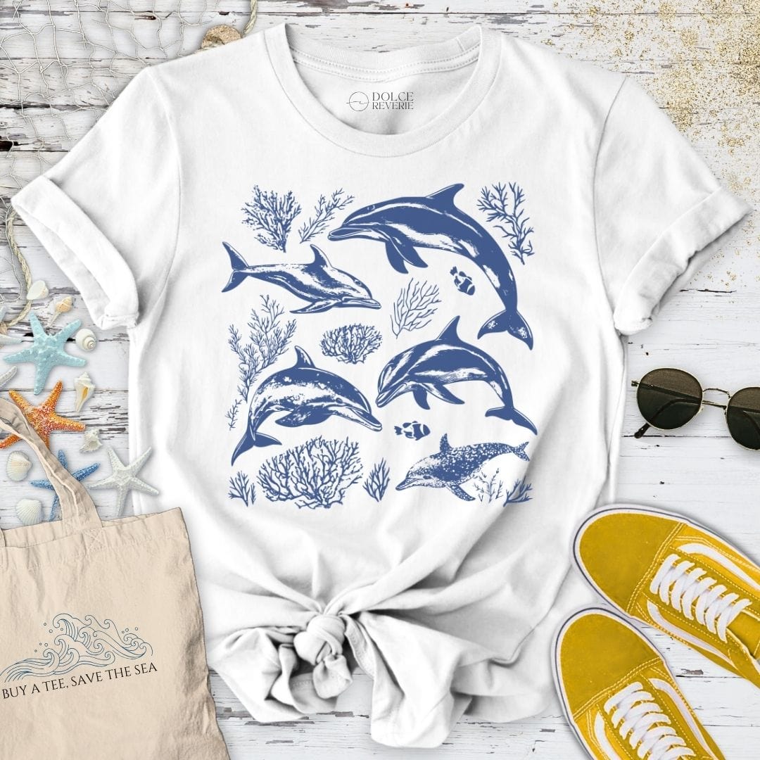 Vintage Dolphins T-Shirt White / S