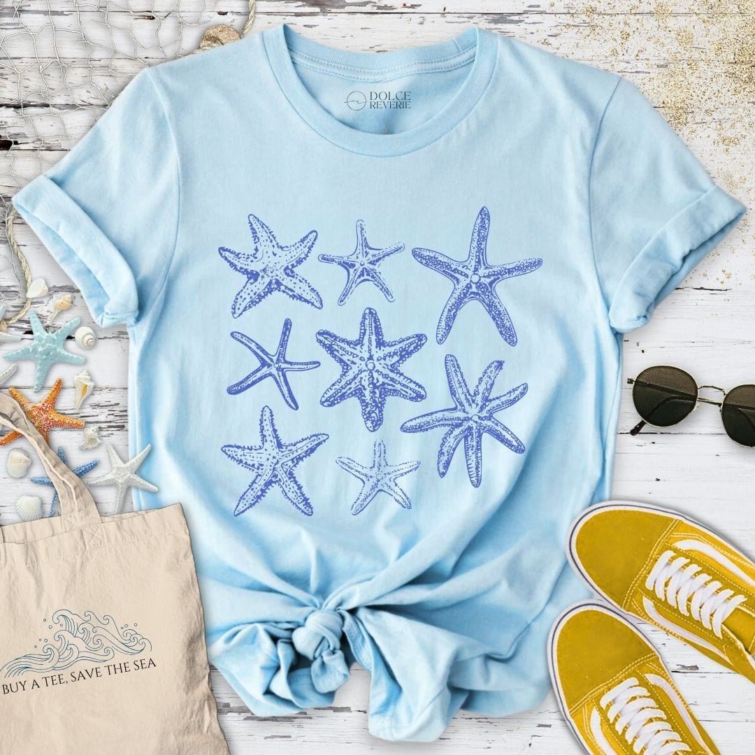 Vintage Starfish T-Shirt Light Blue / S