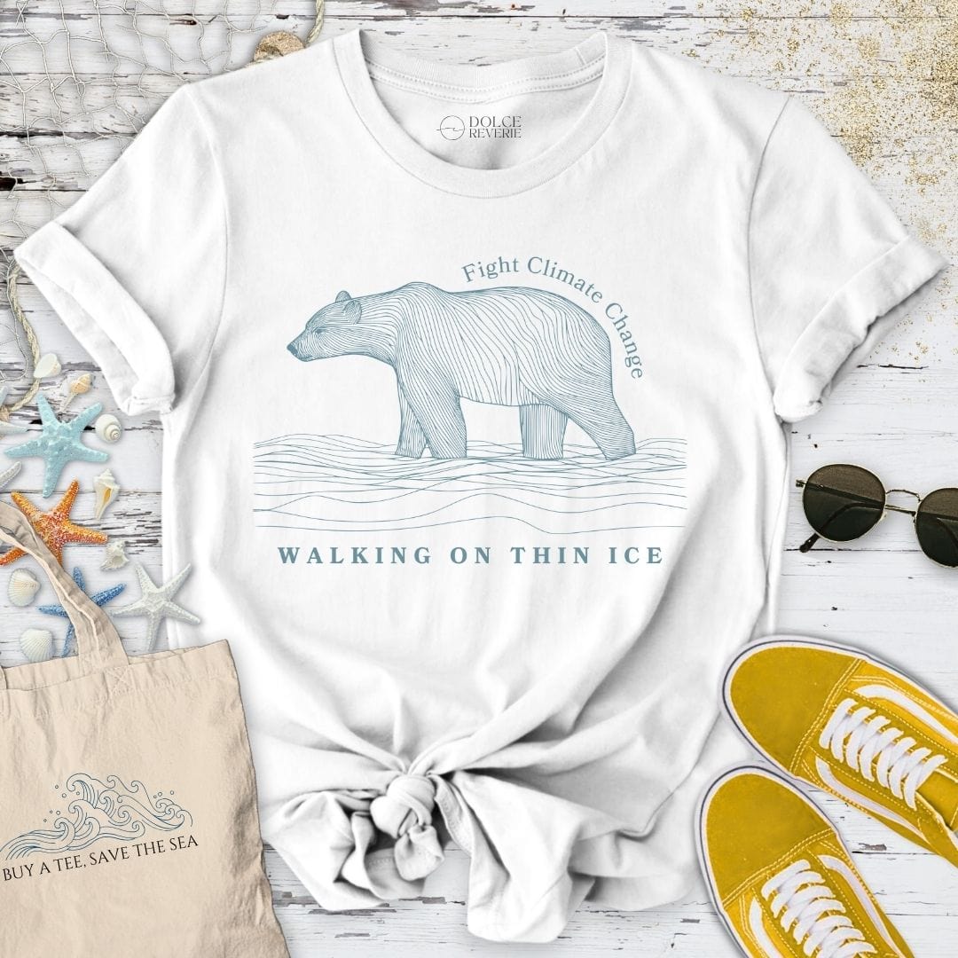 Walking On Thin Ice T-Shirt White / S