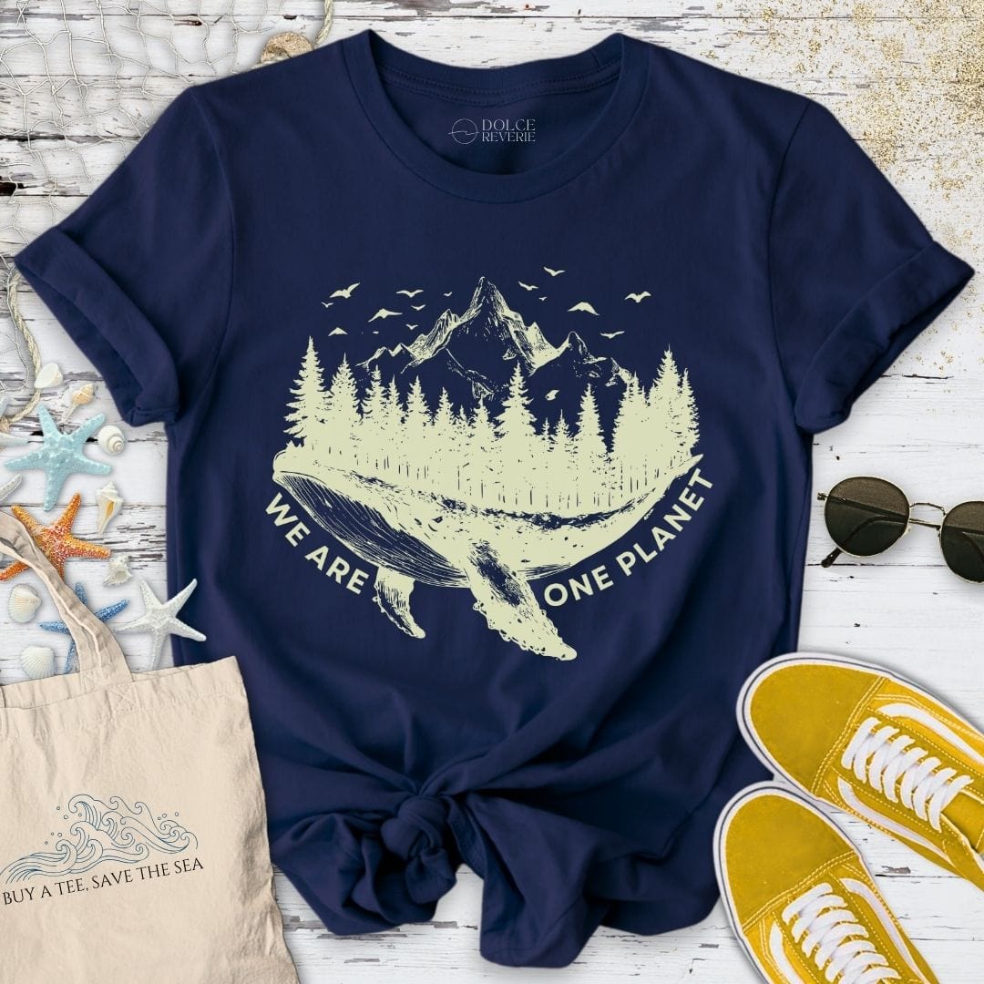 We Are One Planet T-Shirt Navy / S