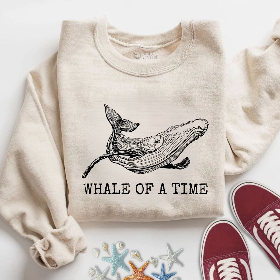 Whale Of A Time Sweatshirt S / Sand