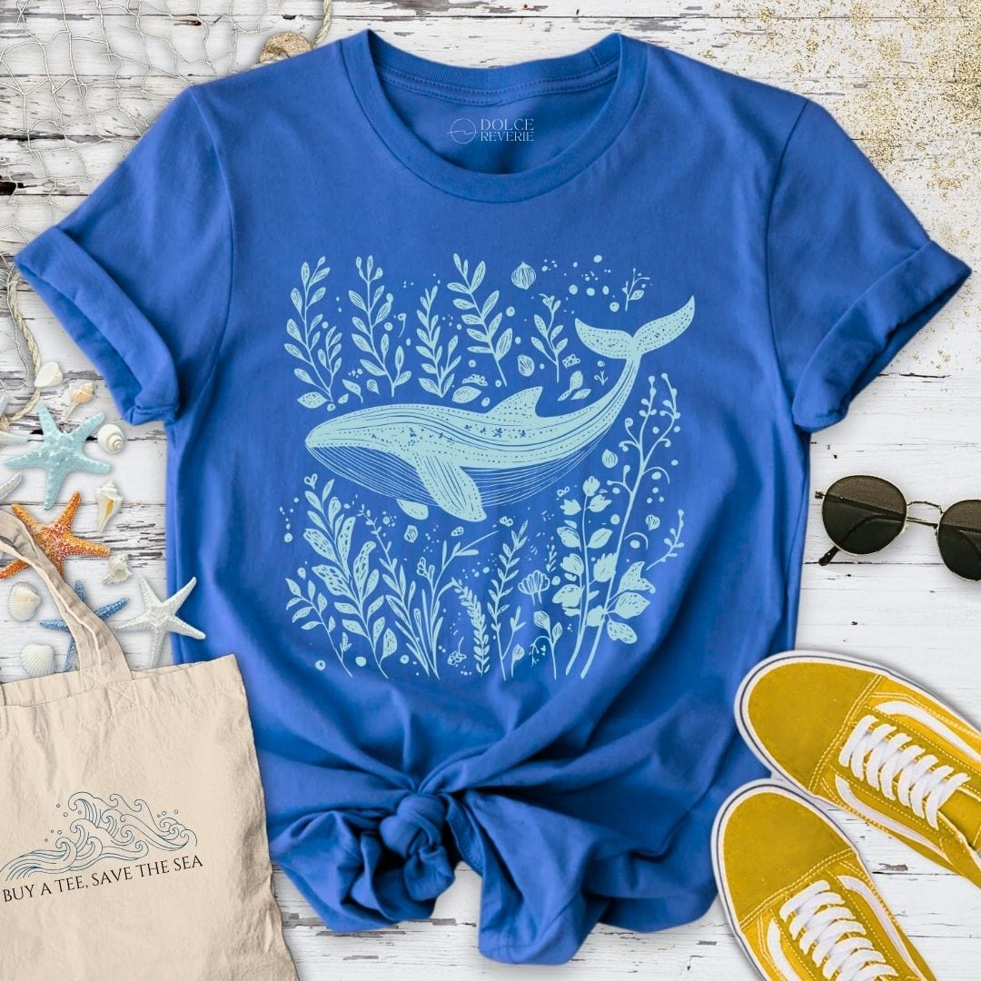 Whale & Plants T-Shirt Royal / S