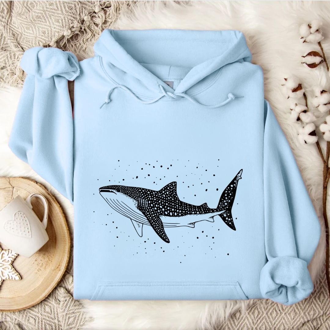 Whale Shark Hoodie Light Blue / S