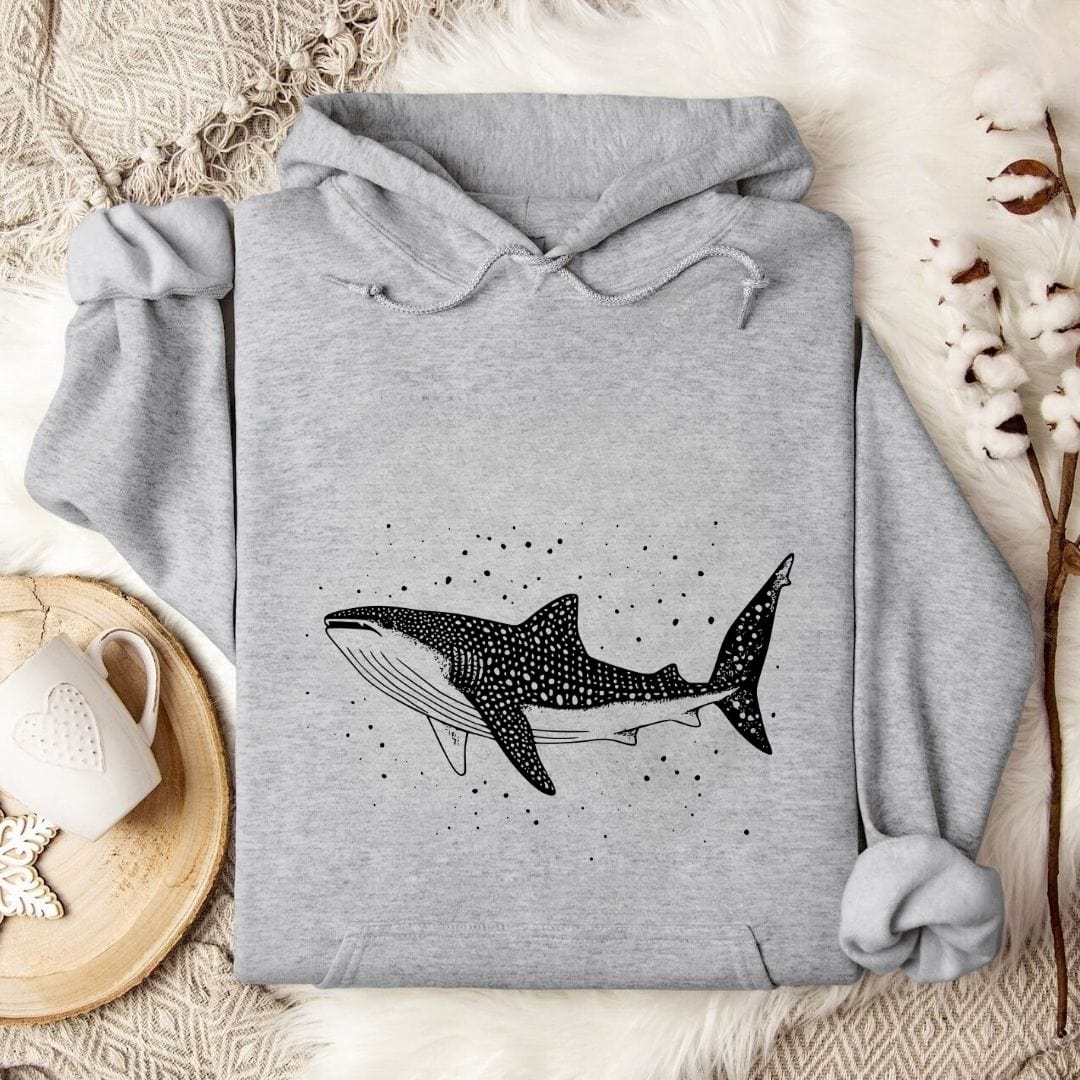 Whale Shark Hoodie Sport Grey / S