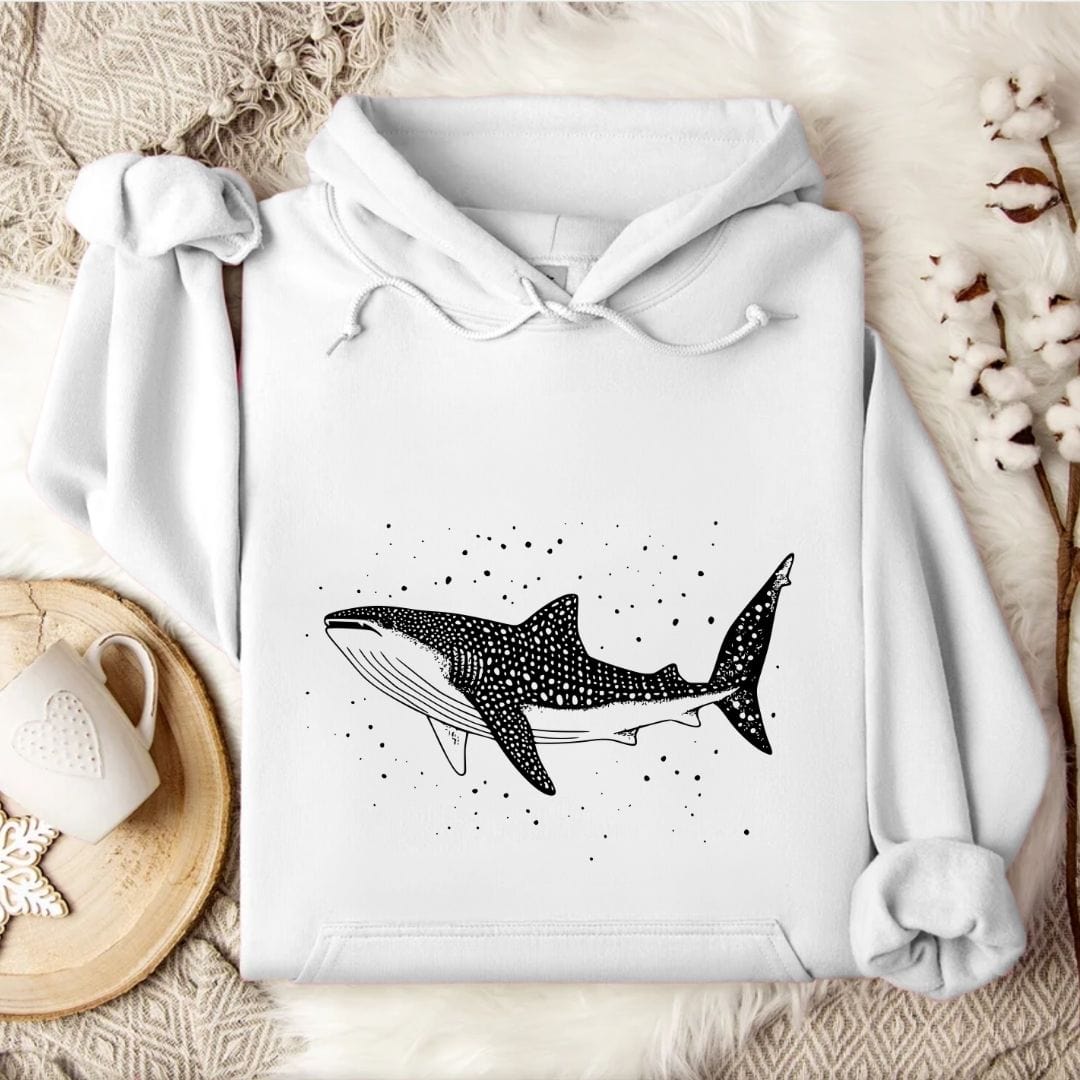 Whale Shark Hoodie White / S