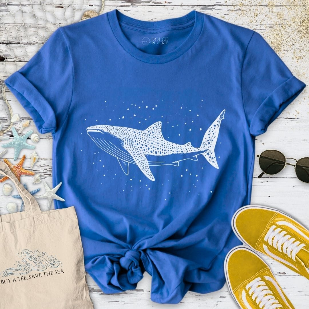 Whale Shark Line Art T-Shirt Royal / S