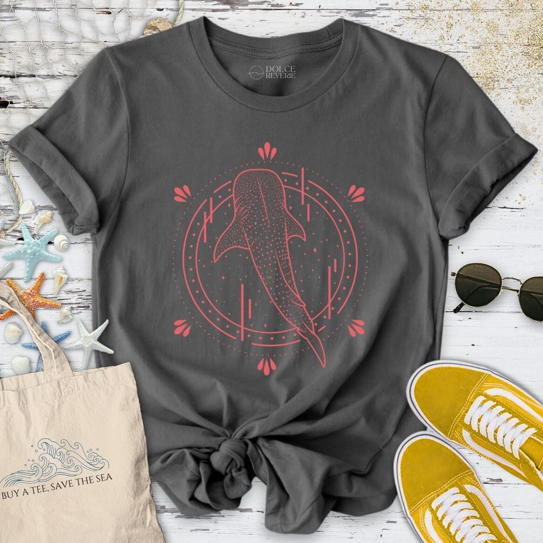 Whale Shark Mandala T-Shirt Charcoal / S