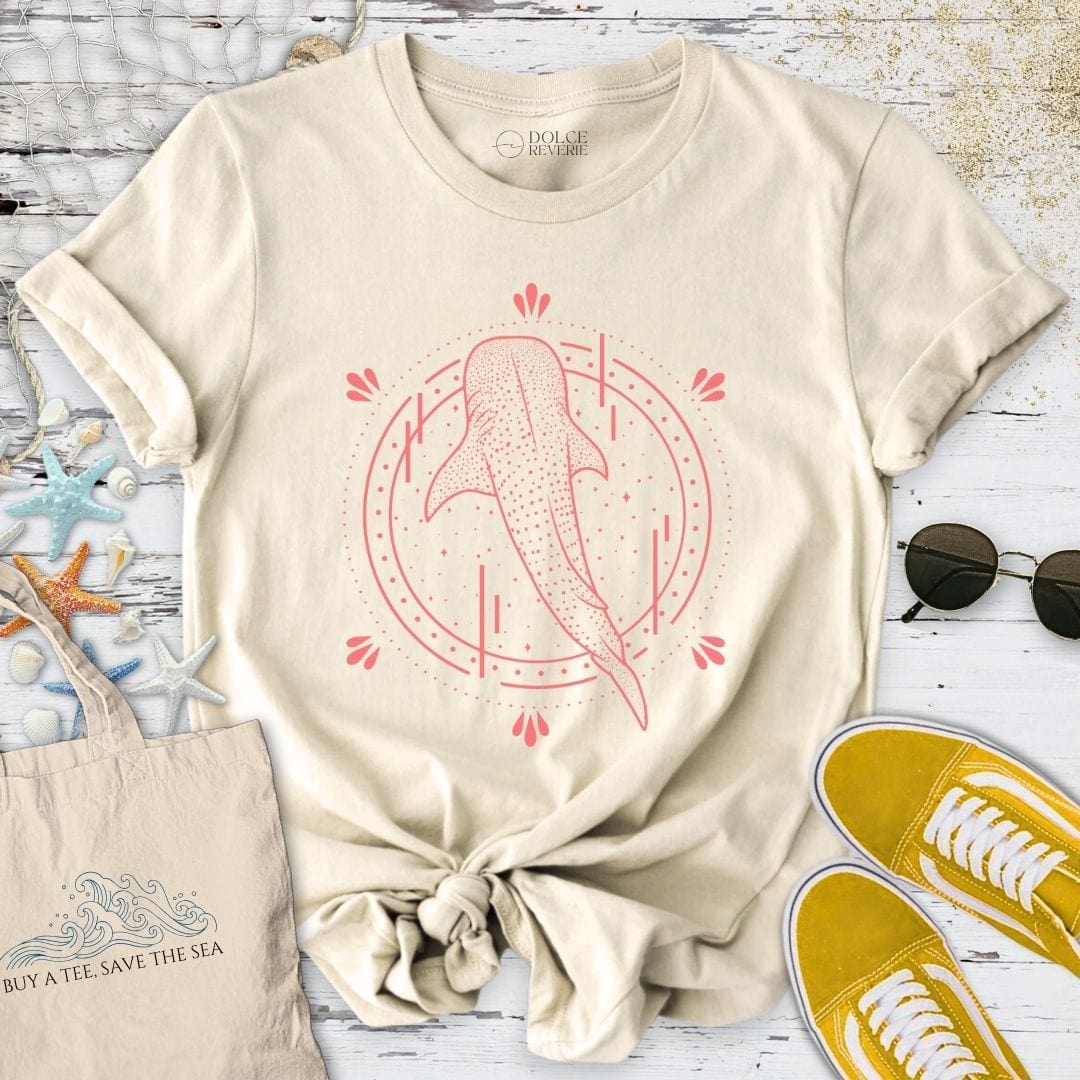 Whale Shark Mandala T-Shirt Natural / S