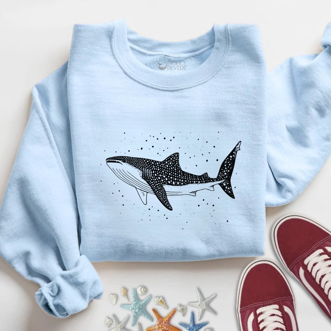 Whale Shark Sweatshirt S / Light Blue