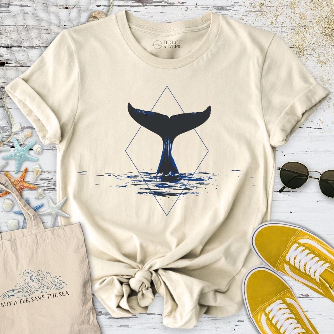 Whale Tail Geometric T-Shirt Natural / S