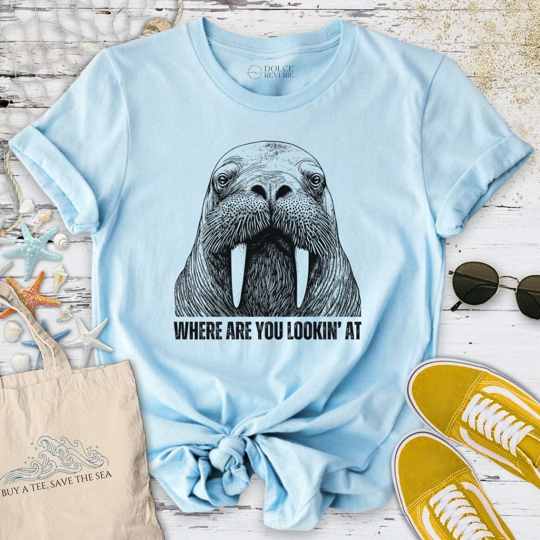 Where Are You Lookin' At T-Shirt Light Blue / S