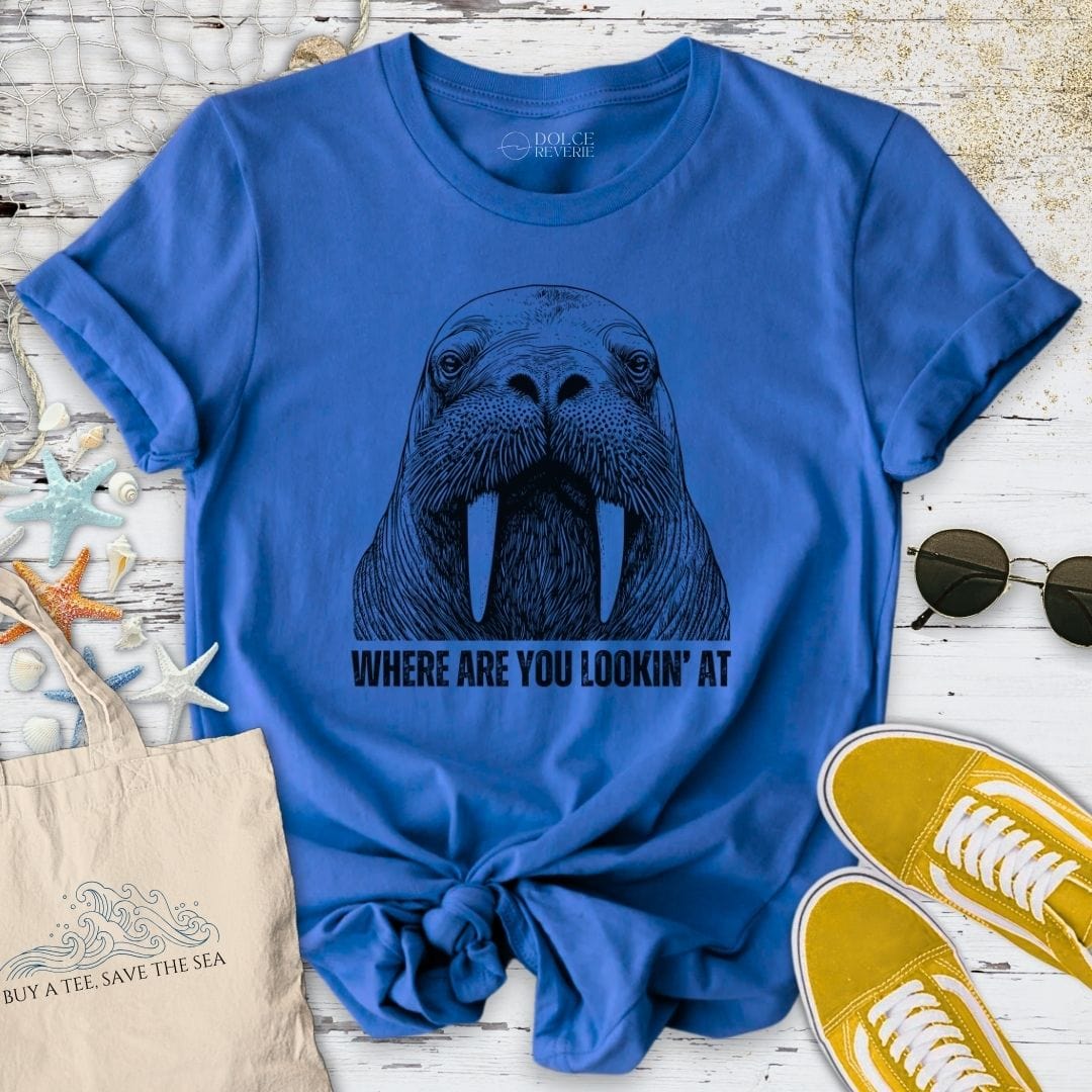 Where Are You Lookin' At T-Shirt Royal / S