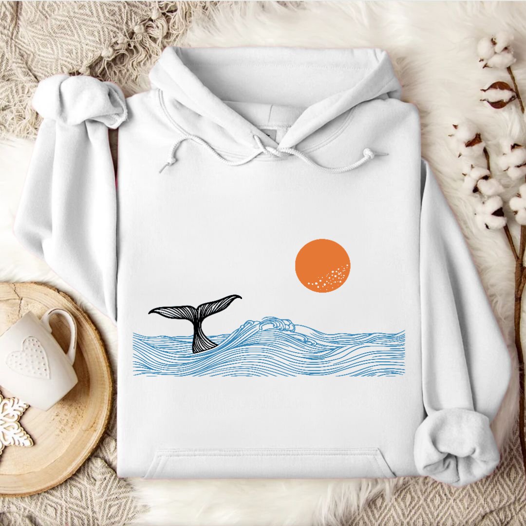 Whale Tail Sunset Hoodie