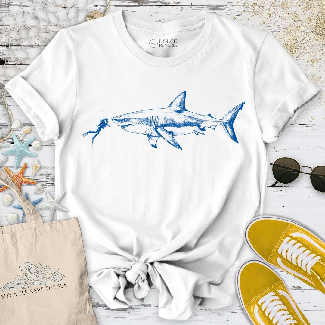 Shark Shirts - Diving With a Shark T-Shirt