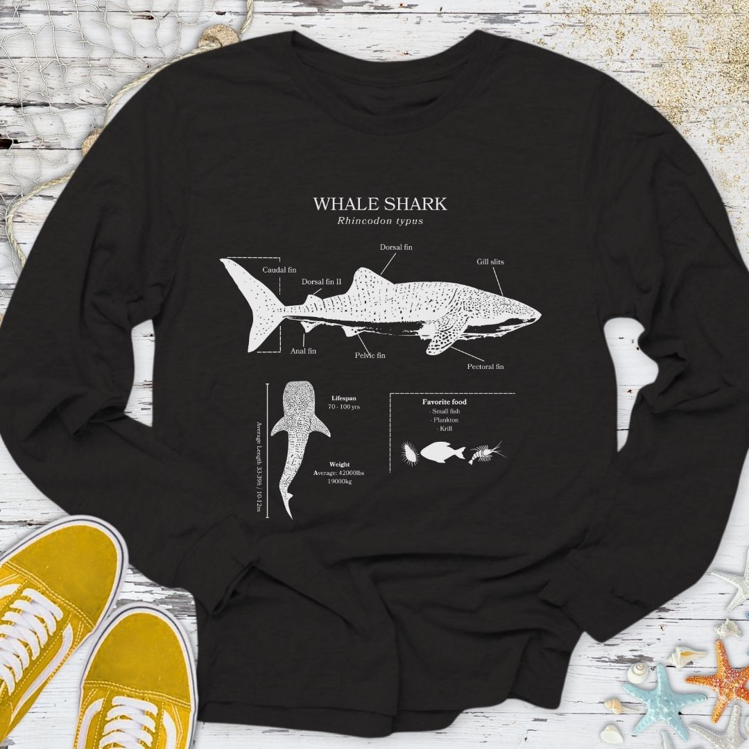 Whale Shark Anatomy Long Sleeve Tee